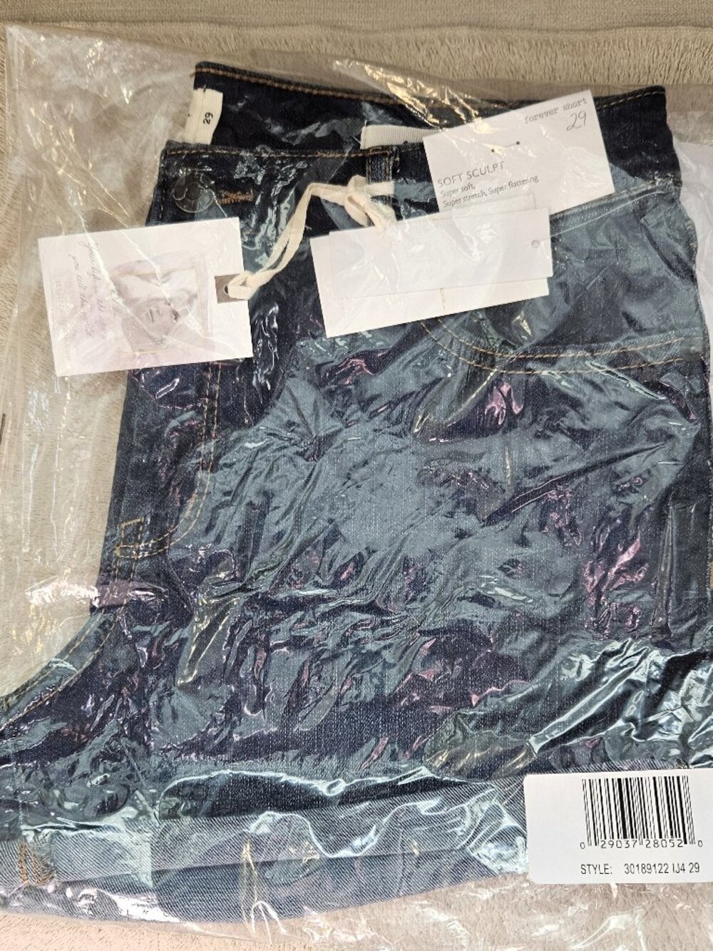 NWT Jessica Simpson Forever Short Denim Shorts Soft Sculpt Size 29